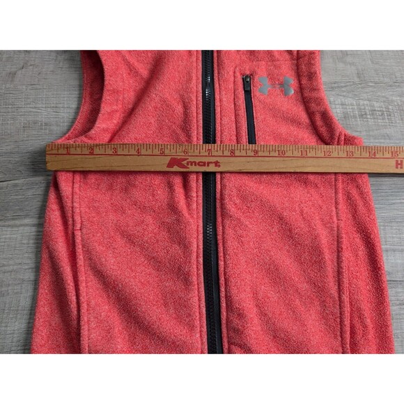 Under Armour Cold Gear Insulated Zip Up Vest Light Weight Red Youth XS - Picture 3 of 8